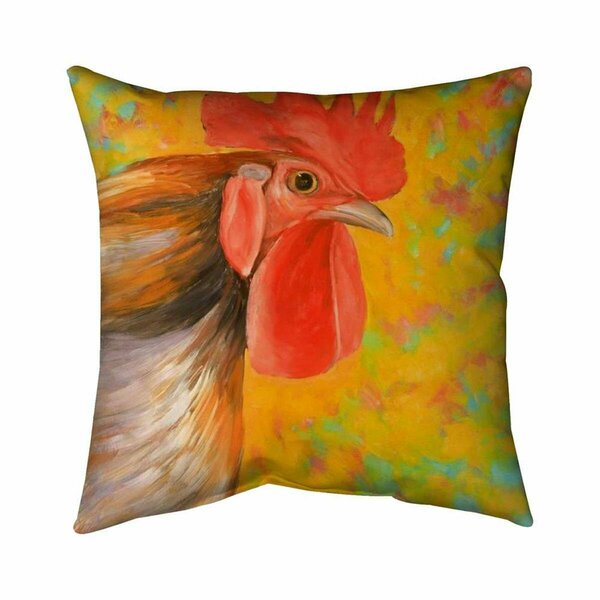 Begin Home Decor 20 x 20 in. Colorful Rooster-Double Sided Print Indoor Pillow 5541-2020-AN263